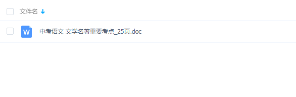 中考语文文学名著重要考点25页Word文档下载